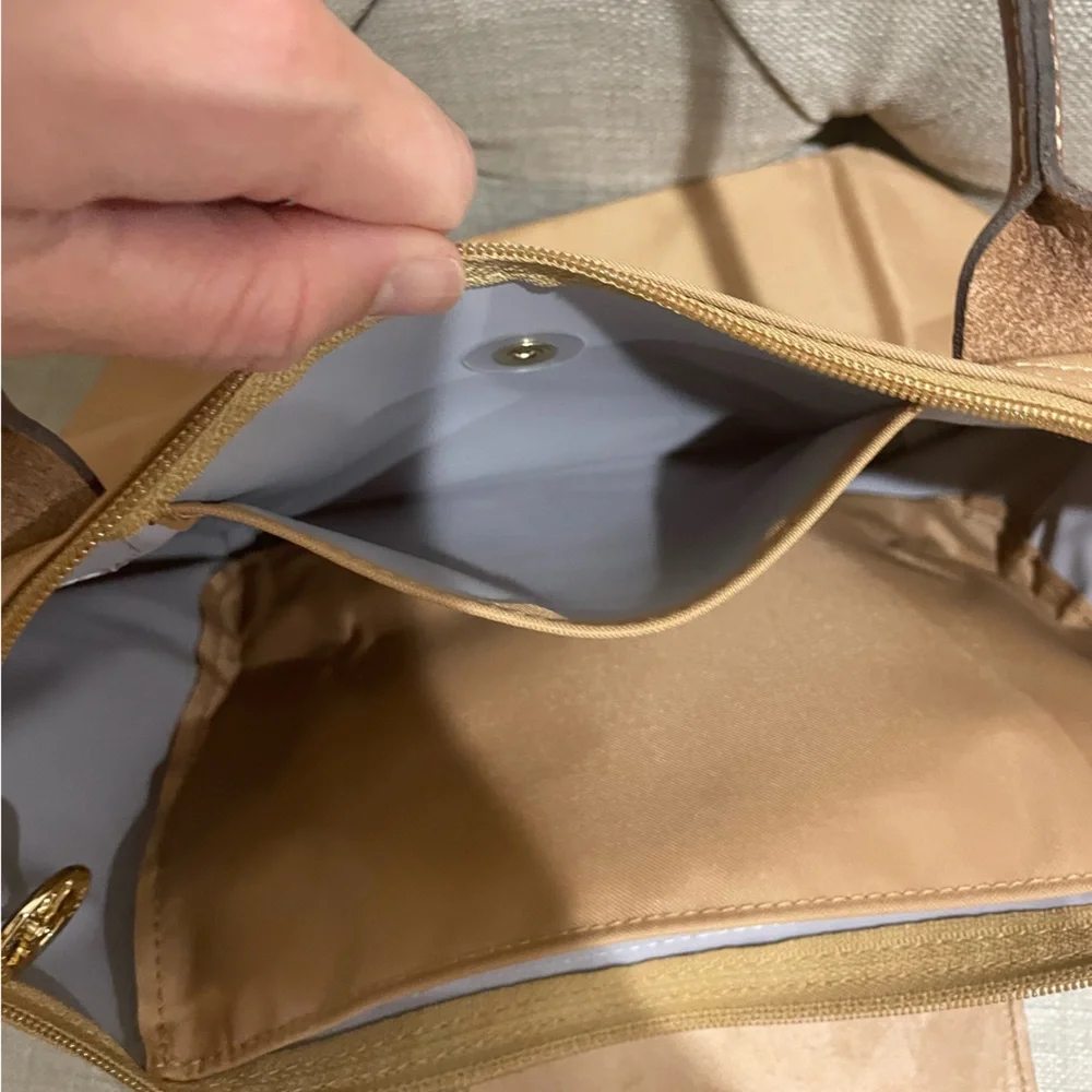Longchamp Le pliage small tote bag in fawn - Picture 8 of 9